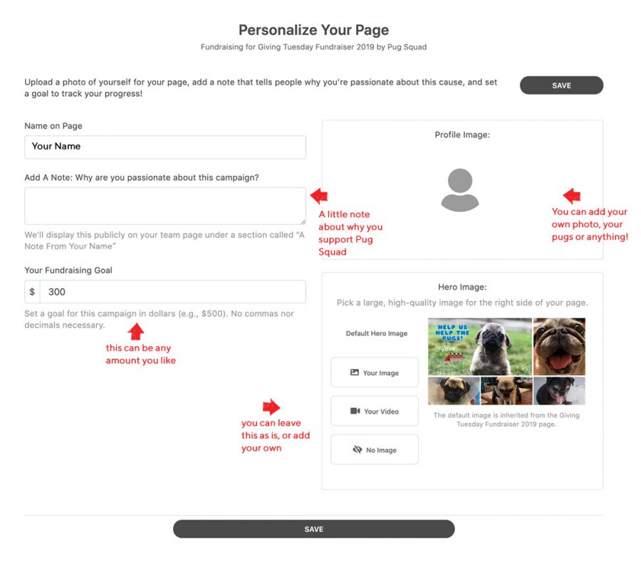 personalize your page